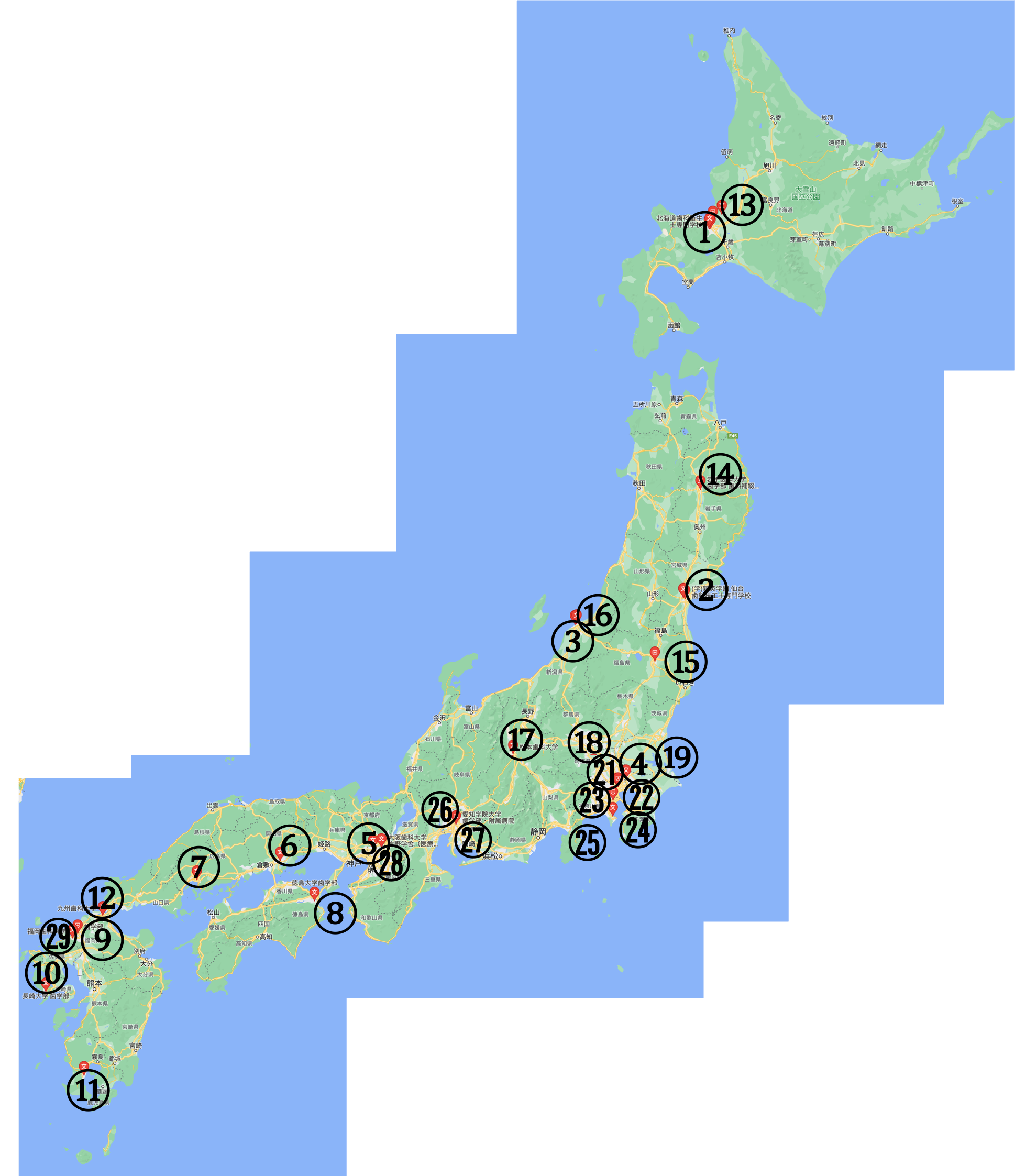 歯学部の位置